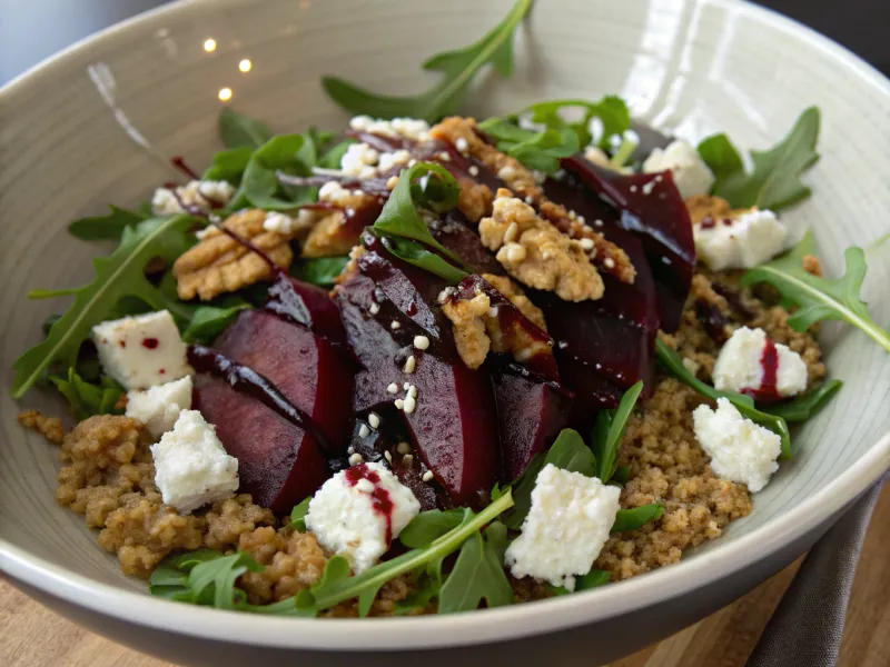 Beet and Goat Cheese Grain Salad