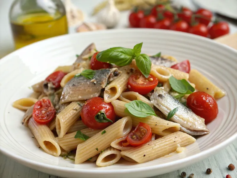 Sardine and Tomato Pasta 