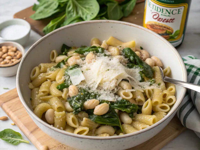 White Bean and Spinach Pasta