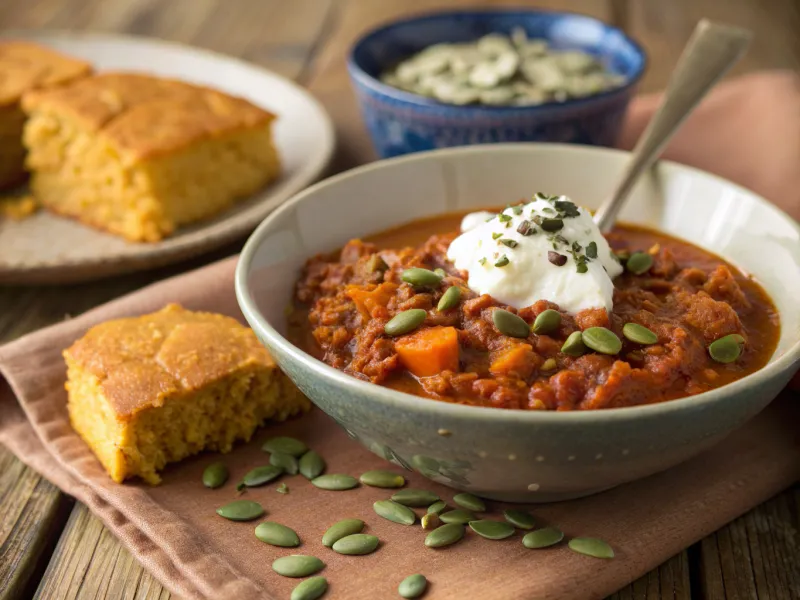 Spiced Pumpkin and Turkey Chili