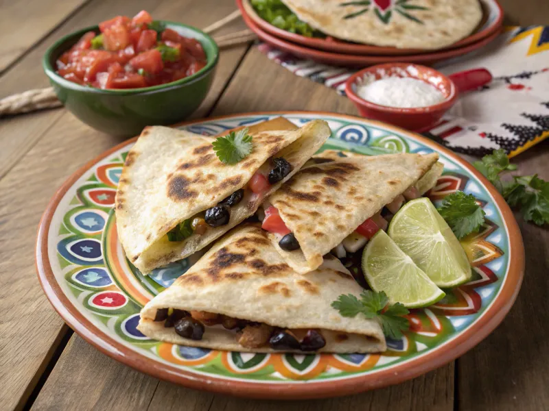 Spicy Black Bean Quesadillas