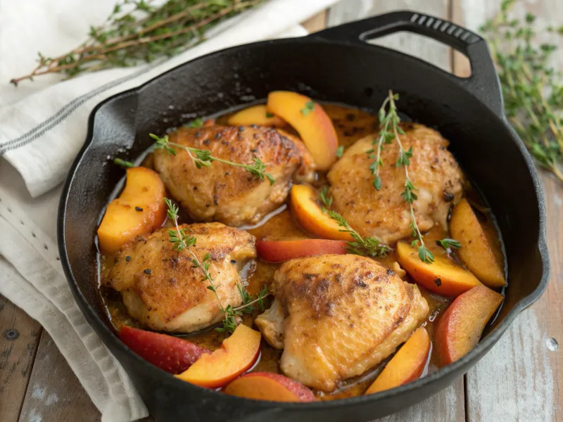 Peach and Chicken Skillet