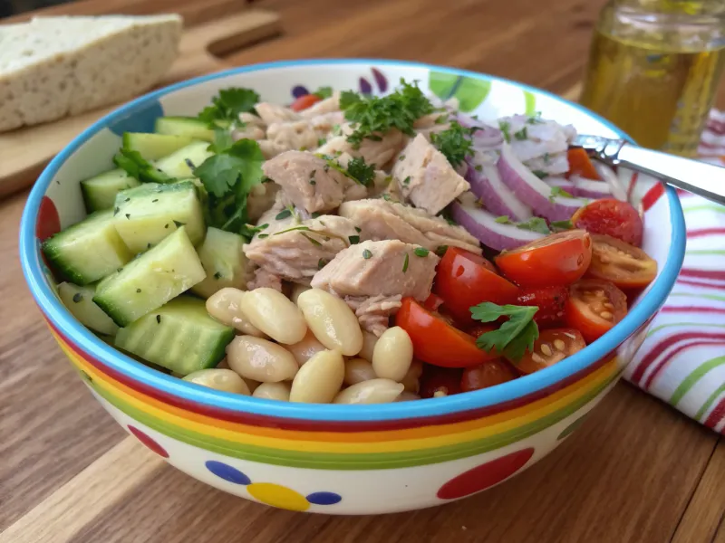 Mediterranean Tuna and White Bean Bowl